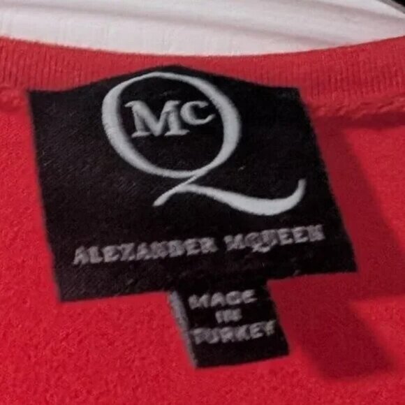 Mcq Alexander Mcqueen | Twisted Drape Dress in Terracotta Orange - Picture 5 of 12